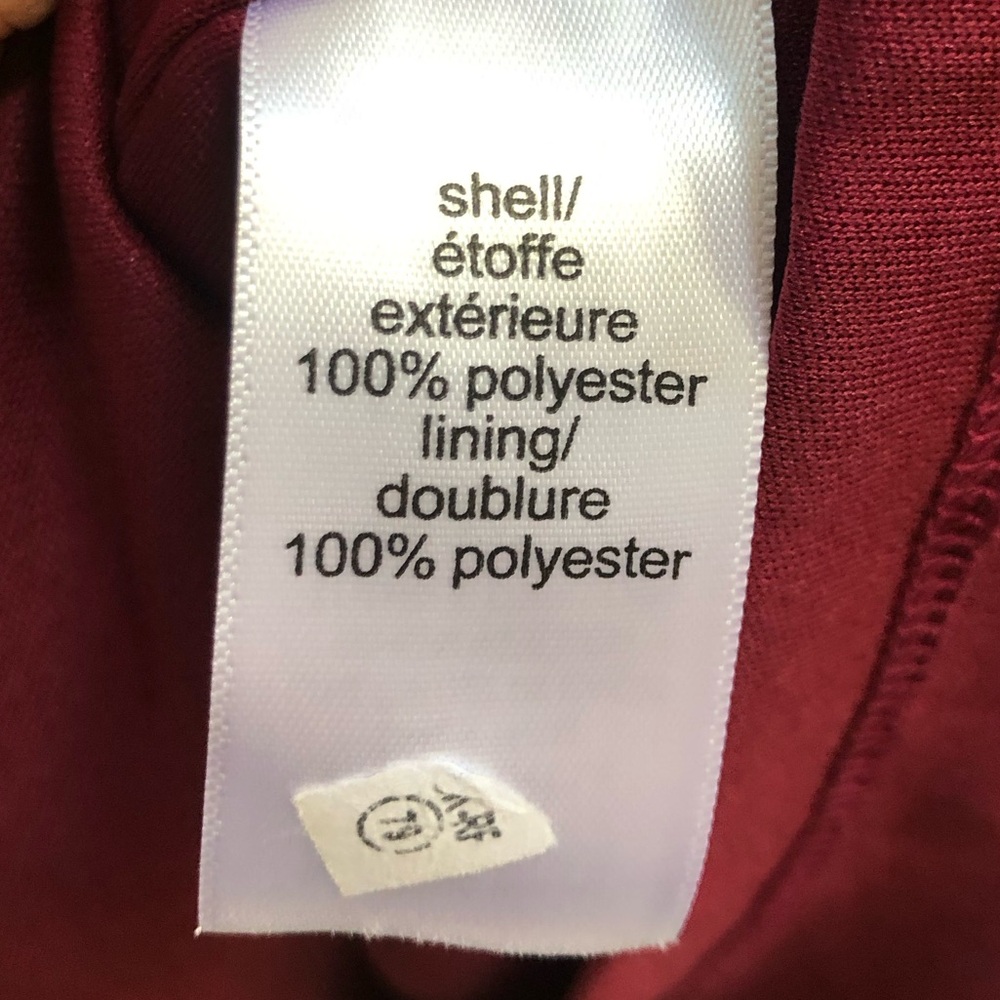 Maurices Burgundy Floral Wrap Looking Top with Frilly Sleeves - Picture 3 of 6